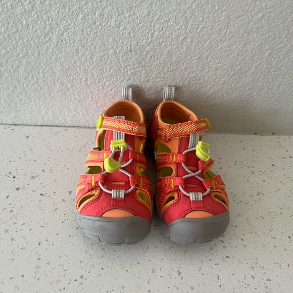 Keen Orange & Red Seacamp lI CNX Hybrid Water Sandals Unisex Toddlers Size 11 - Picture 3 of 15